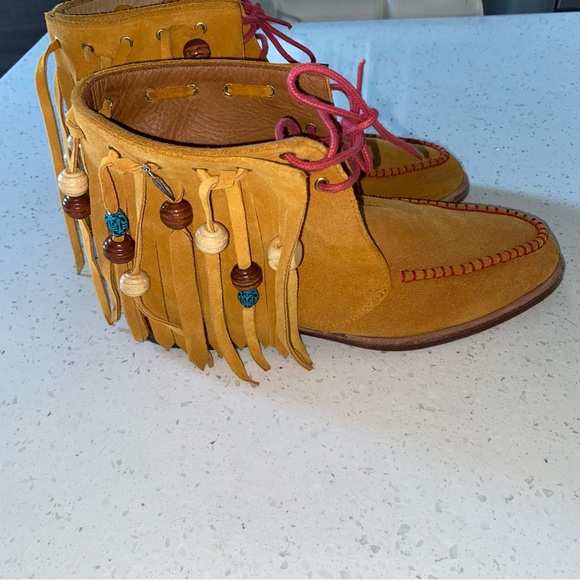 PRSVR PERSEVERE Dress Fringed Moccasin Sand Customized Made To Order Size 8.5 - Picture 10 of 16